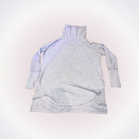 Sweet Romeo grey turtleneck ribbed top | Sz M - Picture 1 of 5
